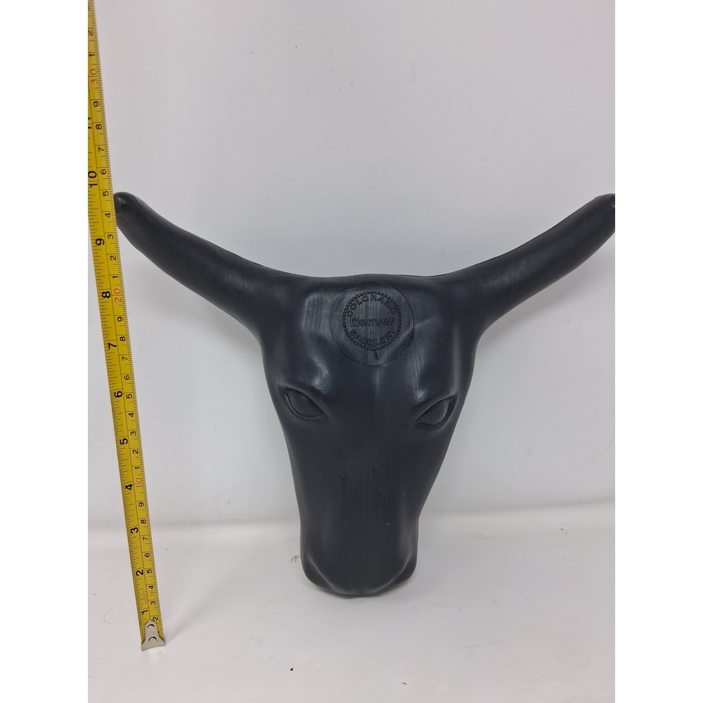 Colorado Saddlery Jr Steer Head Roping Dummy Black Plastic 14-31 11in Horns. Y - Picture 10 of 11